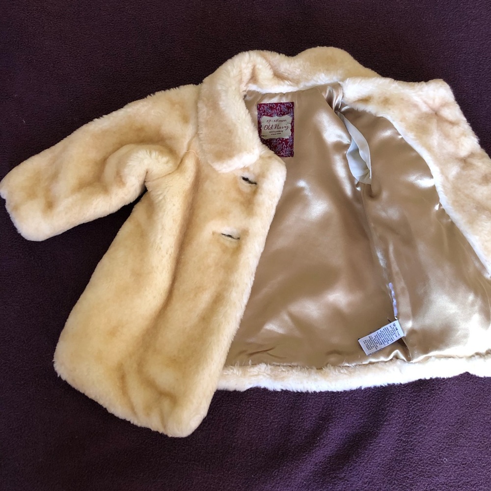Faux fur coat for baby girl